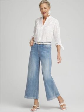 Chico’s Wide-Leg Cropped Jeans